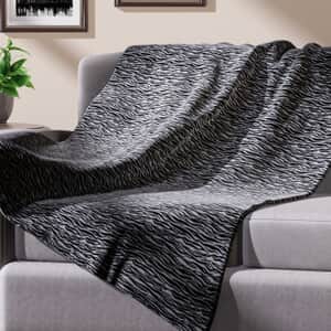 Homesmart Designer Inspired Zebra Stripe Pattern Super Soft and Warm Printed Flannel Blanket