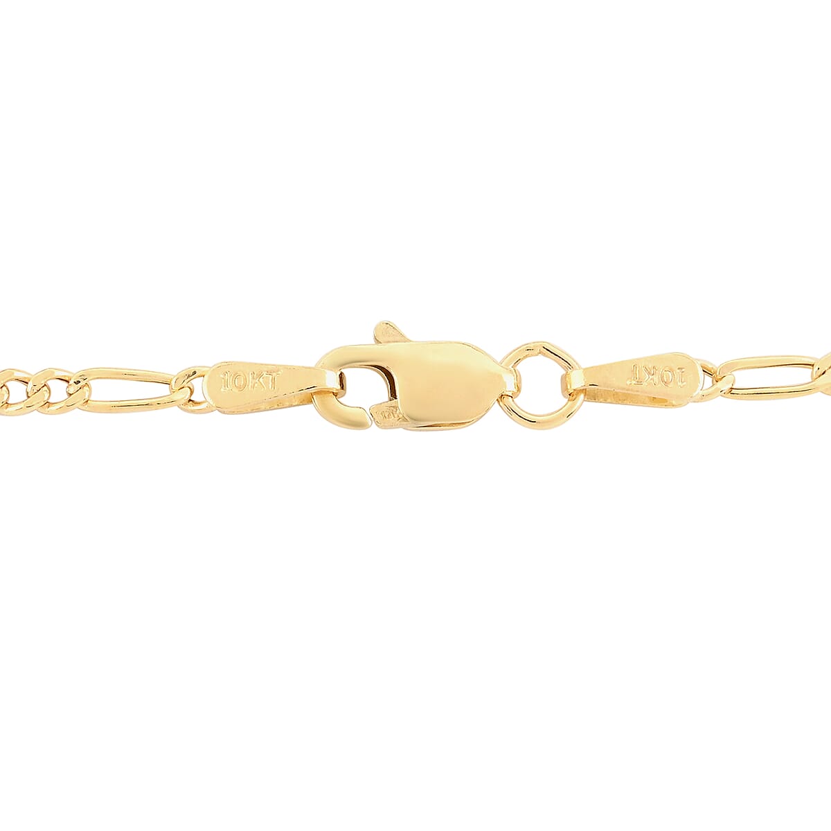 10K Yellow Gold Figaro Chain 18 Inches 1.50 Grams image number 1