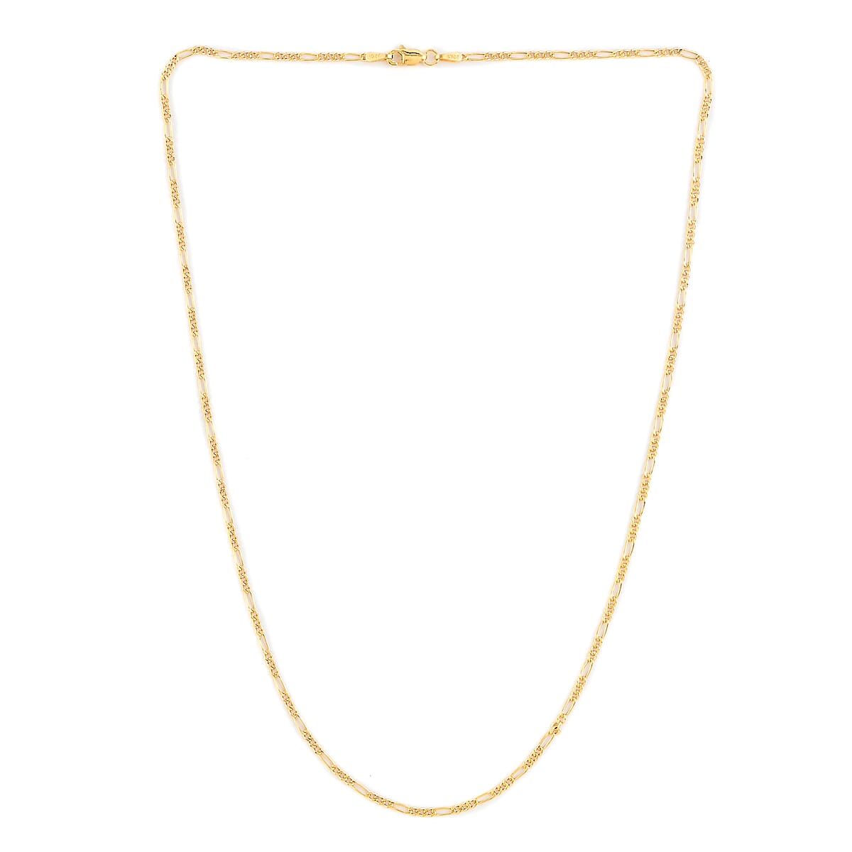 10K Yellow Gold Figaro Chain 18 Inches 1.50 Grams image number 2