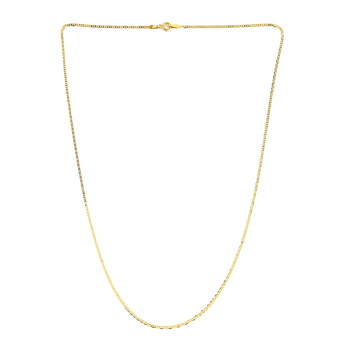 10K Yellow Gold 1.40mm Flat Marina Chain 18 Inches image number 1
