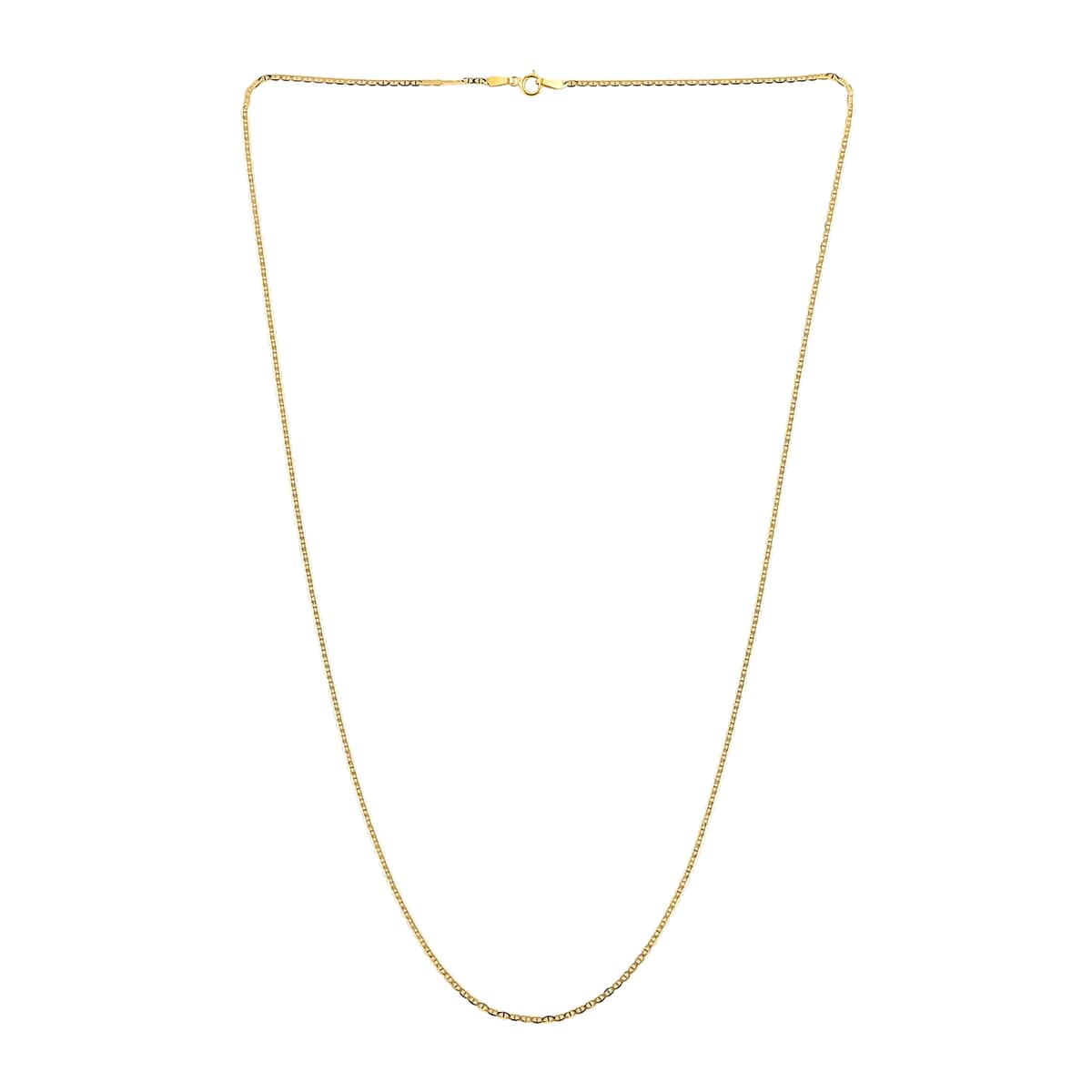 10K Yellow Gold 1.40mm Flat Marina Chain 20 Inches image number 1