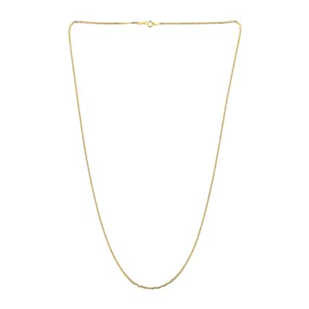 10K Yellow Gold 1.40mm Flat Marina Chain 20 Inches image number 1