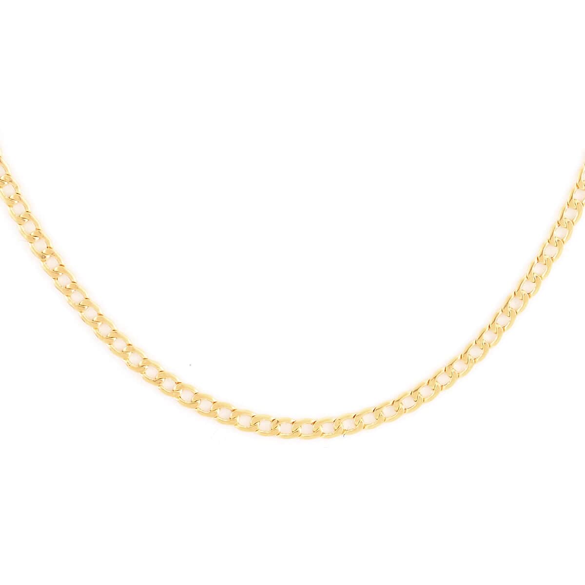 10K Yellow Gold 2.3mm Curb Chain 18 Inches 1.90 Grams image number 0