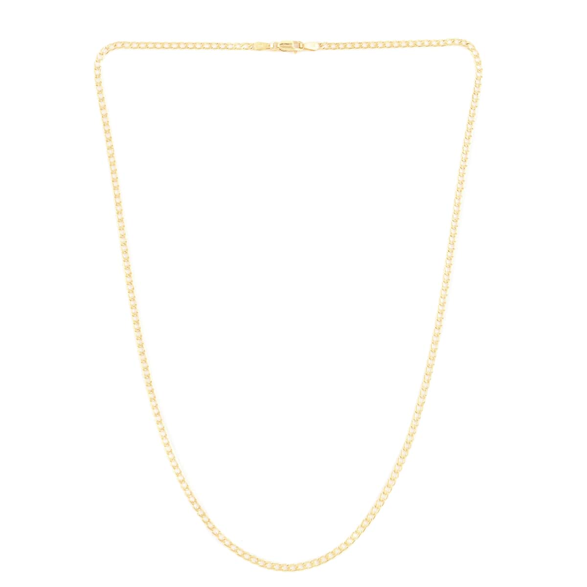 10K Yellow Gold 2.3mm Curb Chain 18 Inches 1.90 Grams image number 1