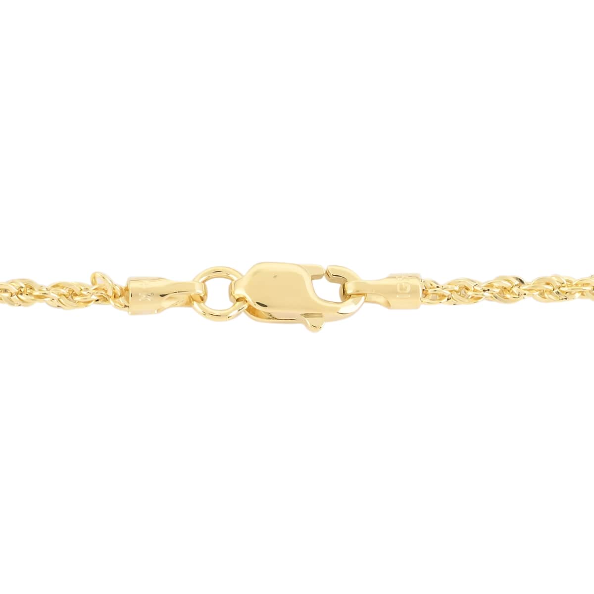 Vegas Closeout Deal 14K Yellow Gold 1.5mm Laser Rope Chain 18 Inches 2.10 Grams image number 1