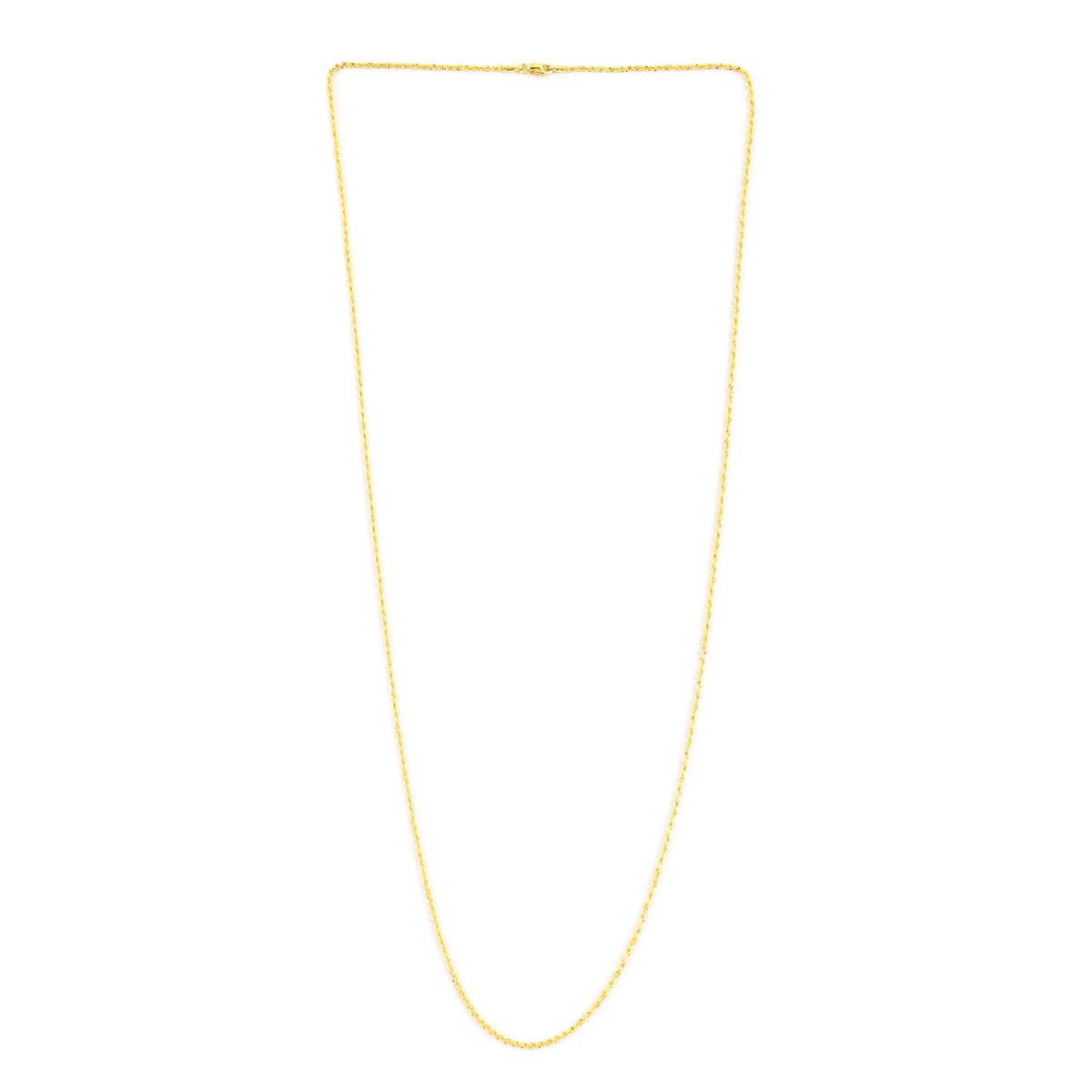 Vegas Closeout Deal 14K Yellow Gold 1.5mm Laser Rope Chain 18 Inches 2.10 Grams image number 2
