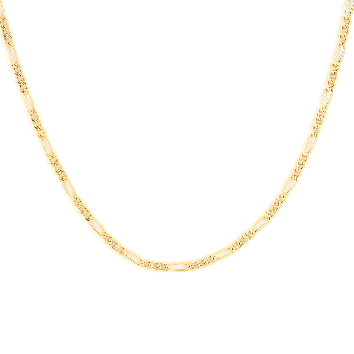 14K Yellow Gold 1.8mm Figaro Chain Necklace 18 Inches 1.6 Grams image number 0