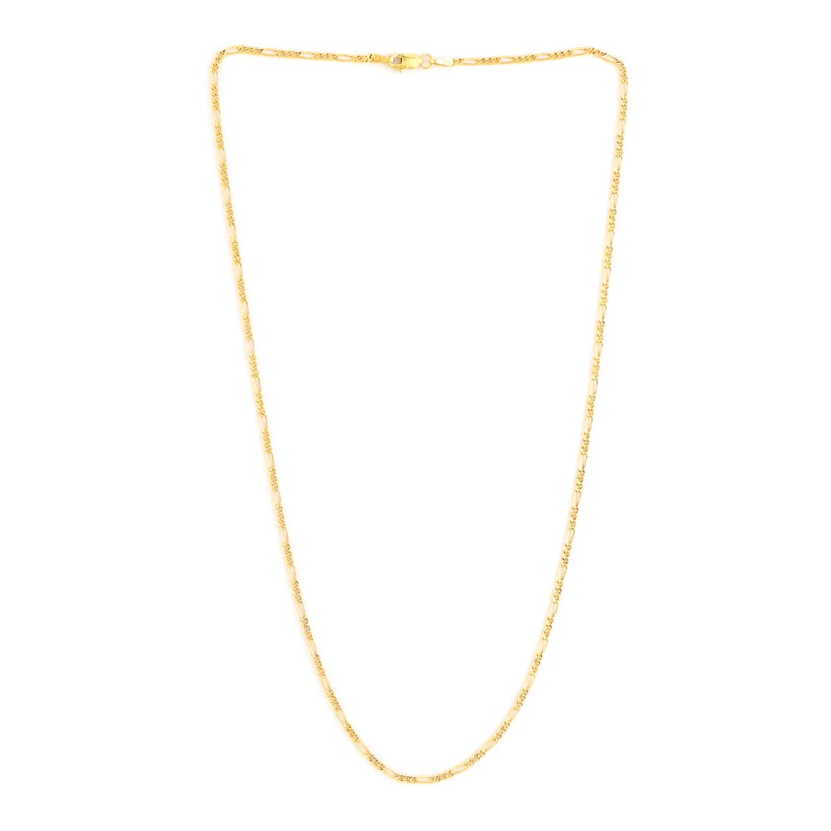 14K Yellow Gold 1.8mm Figaro Chain Necklace 18 Inches 1.6 Grams image number 2