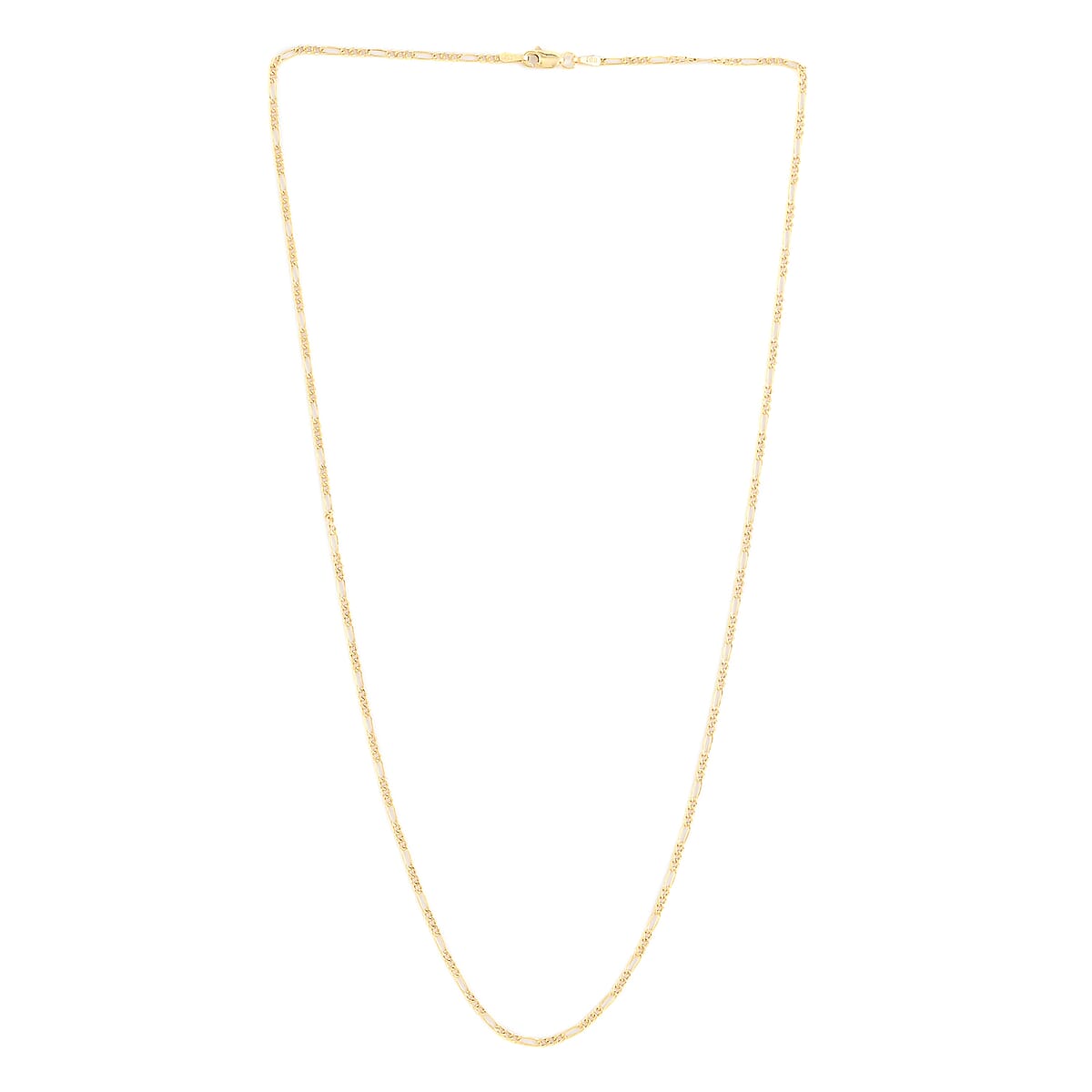 14K Yellow Gold 1.8mm Figaro Chain Necklace 20 Inches 1.8mm, 1.80 Grams image number 1