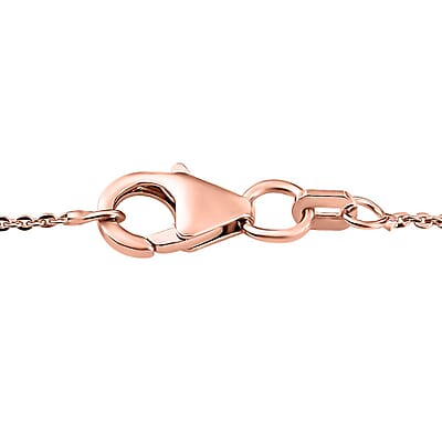 D'Joy Natural Champagne Diamond 7.45 ctw Tennis Necklace in Vermeil Rose Gold Over Sterling Silver 20 Inches 