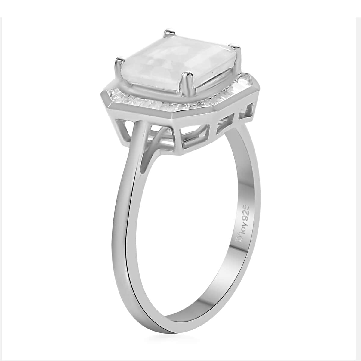 Asscher Cut Premium Ethiopian Welo Opal and Diamond Halo Ring in Platinum Over Sterling Silver (Size 8.0) 1.75 ctw image number 3