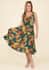 Tamsy Green Leaf Print Sleeveless A-Line Dress - One Size Fits Most image number 0