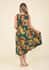 Tamsy Green Leaf Print Sleeveless A-Line Dress - One Size Fits Most image number 1