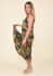 Tamsy Green Leaf Print Sleeveless A-Line Dress - One Size Fits Most image number 2