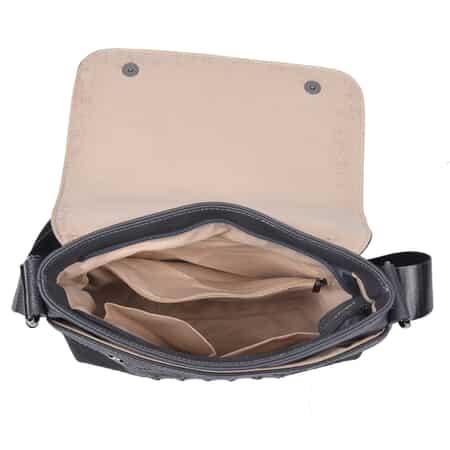 Mens BROWN GENUINE CROCODILE SKIN Leather Shoulder Bag Cross Bag Messenger  Bag