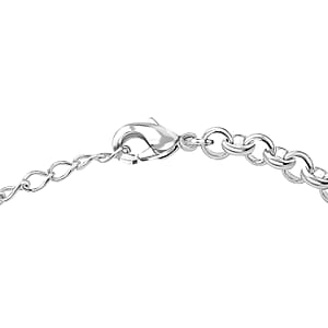 Made in Brazil Crazy Lace Agate and Multi Gemstone Bracelet in Silvertone (8-9In) 70.00 ctw