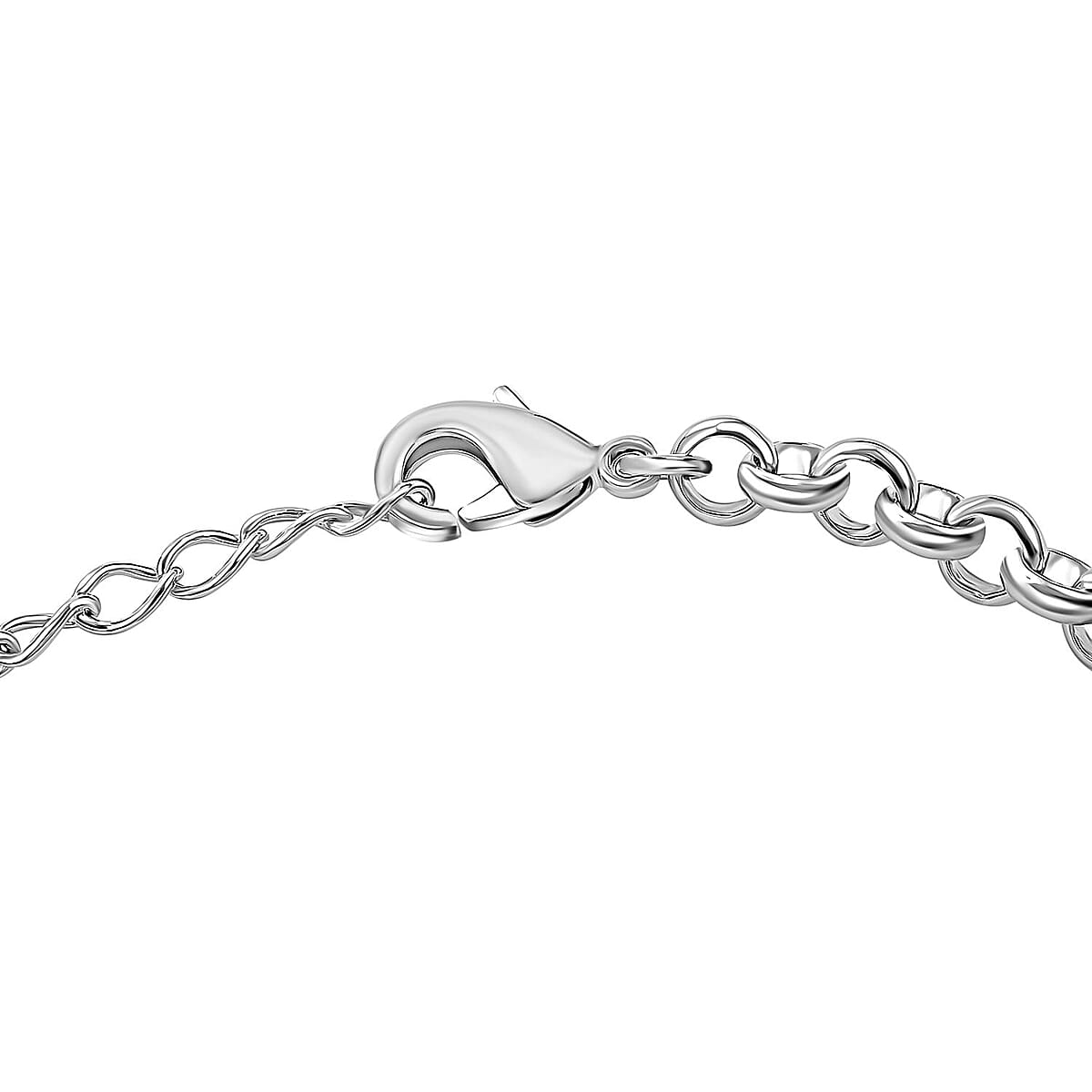 Made in Brazil Druzy Agate and Multi Gemstone Bracelet in Silvertone (8-9In) 68.00 ctw image number 3
