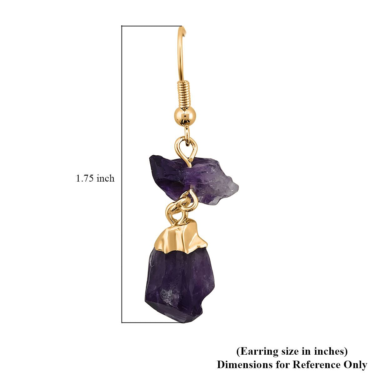 Made in Brazil Amethyst Earrings in Goldtone 25.00 ctw image number 4
