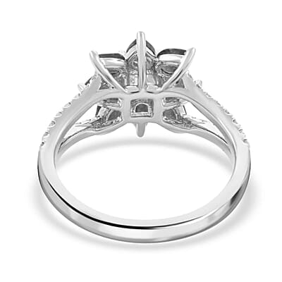 Modani 950 Platinum Ruby and G-H SI2-VS Diamond Floral Ring (Size 10.0) 6.15 Grams 2.00 ctw