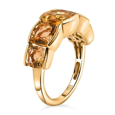 Brazilian Citrine4.06 ctw Ring in 14K YG Over Sterling Silver (Size 8)