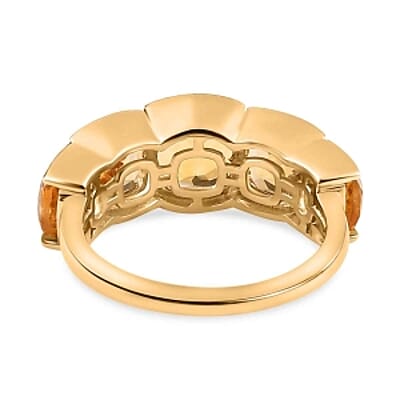 Brazilian Citrine4.06 ctw Ring in 14K YG Over Sterling Silver (Size 8)
