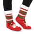 Homesmart Set of 2 Pairs Warm & Fuzzy Snowman and Reindeer Pattern Sherpa Lined Slipper Socks (Women's Size 5-10) with Anti Slip Rubber image number 4