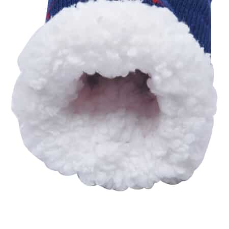 The Comfy Slipper Socks Blue Multicolor Soft, Sherpa, And Warmth One Size