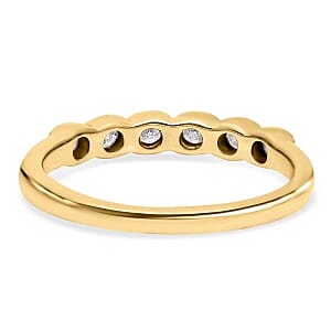 White Diamond 0.25 ctw Ring in Vermeil YG Over Sterling Silver (Size 10)