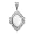 Luna Chalcedony Solitaire Pendant in Platinum Over Copper with Magnet 5.85 ctw image number 0