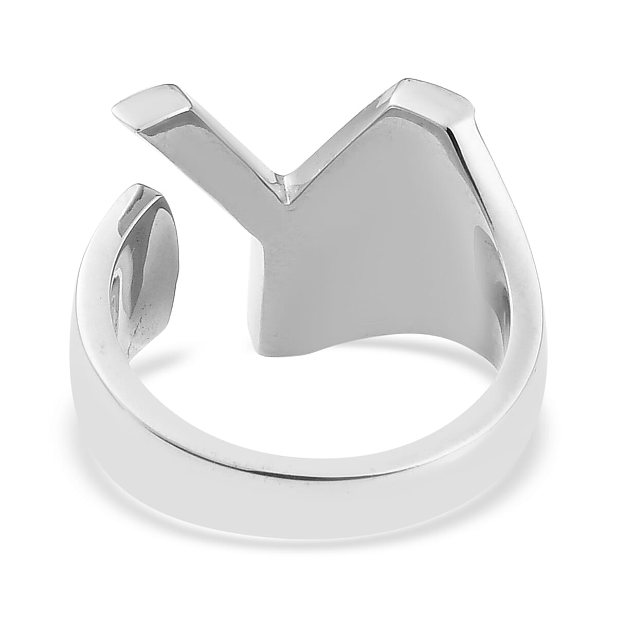Personalized Initial Y Ring in 18K YG Plated and Platinum Bond (Size 7.0) image number 4