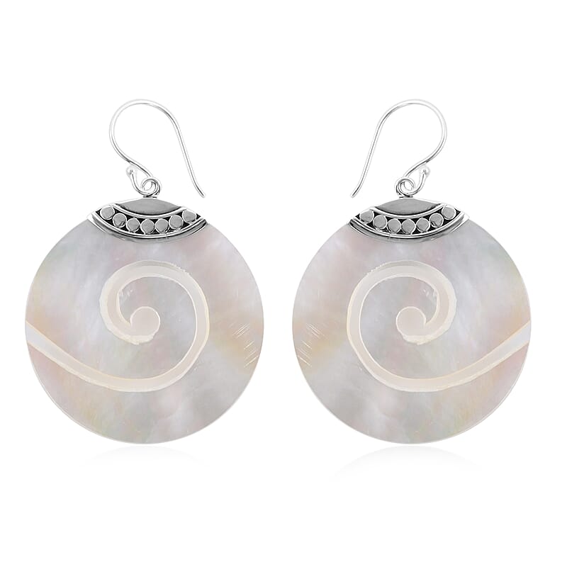 Mother of Pearl Earrings in Sterling Silver