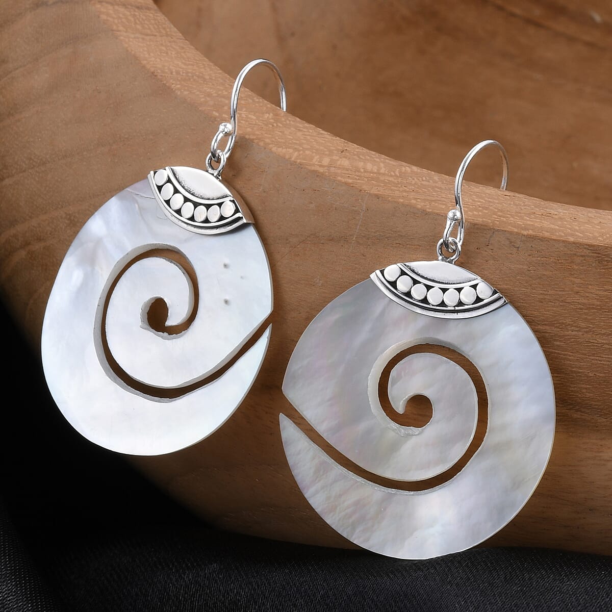 Mother of Pearl Earrings in Sterling Silver image number 1