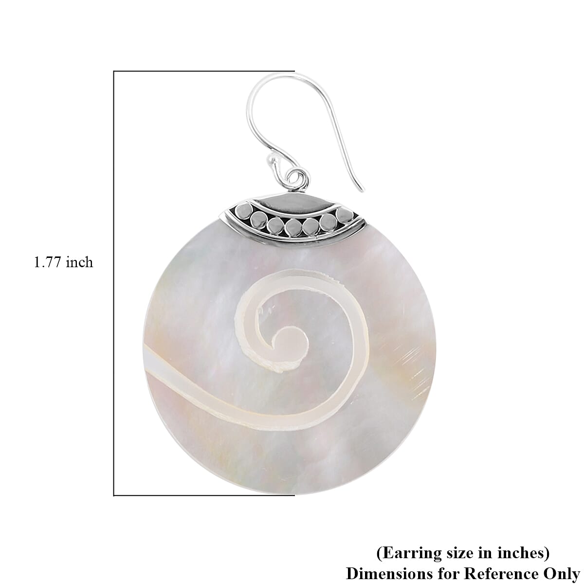 Mother of Pearl Earrings in Sterling Silver