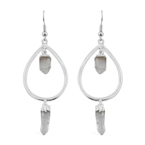 Crystal 27.50 ctw Drop Earrings in Silvertone