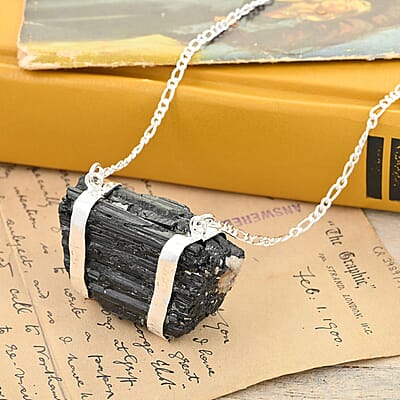 Tourmaline Necklace 32-34 Inches in Silvertone 82.85 ctw