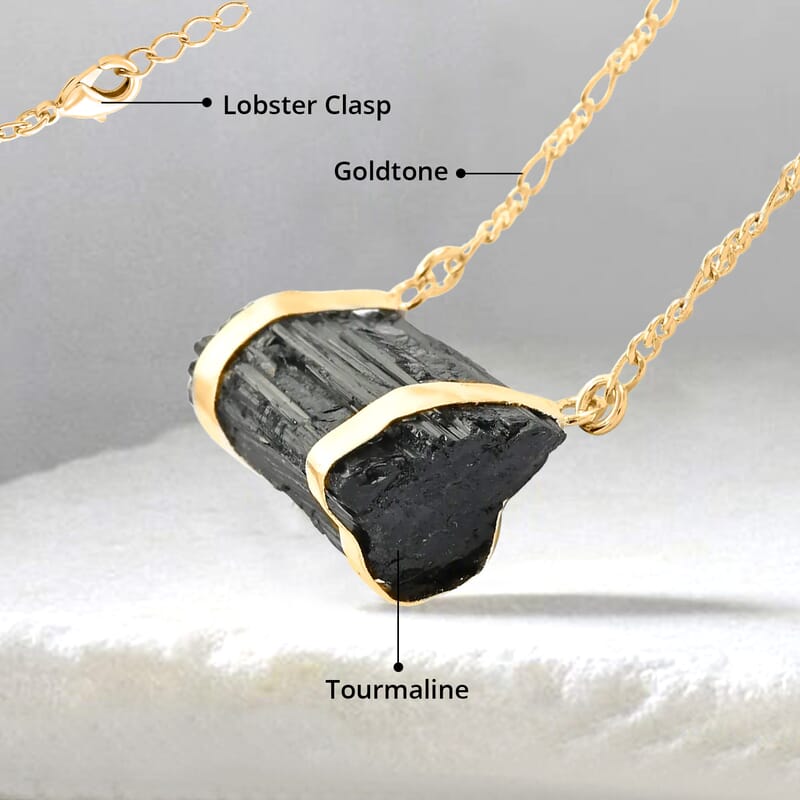 Tourmaline 73.50 ctw Necklace in Goldtone 32-34 Inches