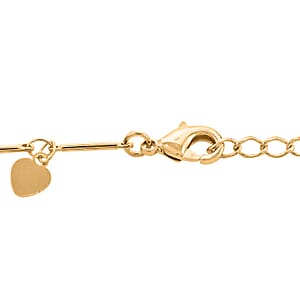 Amethyst Druzy 17.50 ctw Heart Necklace in Goldtone 17-19 Inches