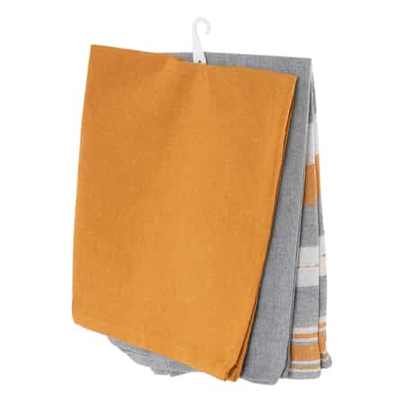 Buy Set of 12 Orange Cotton & Polyester Kitchen Towel at ShopLC.