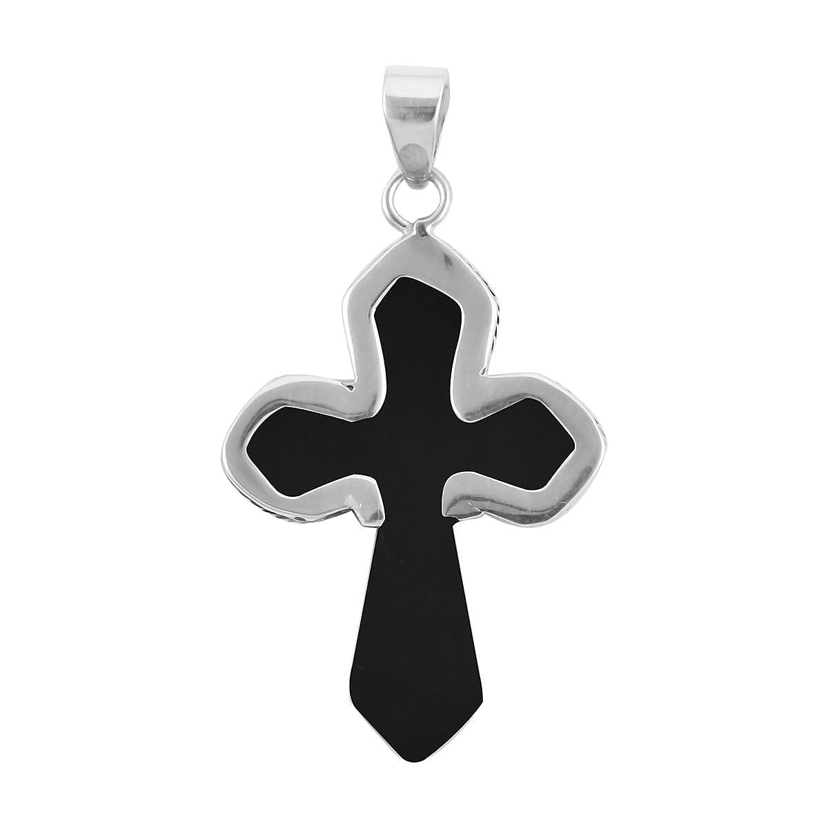 Abalone Shell Cross Pendant in Sterling Silver