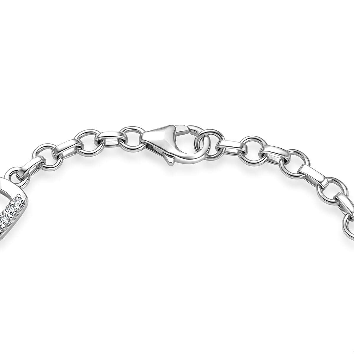 Premium White Zircon 1.85 ctw Bracelet in Platinum Over Sterling Silver (7.00 In)