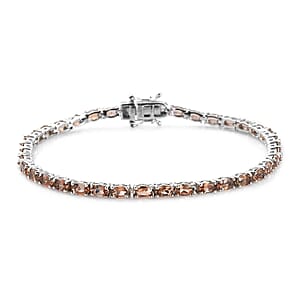 Jenipapo Andalusite Tennis Bracelet in Platinum Over Sterling Silver (8.00 In) 8.50 ctw