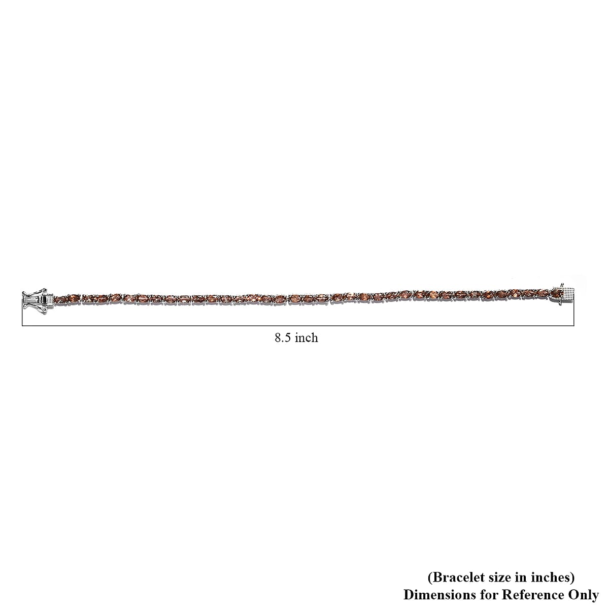 Jenipapo Andalusite Tennis Bracelet in Platinum Over Sterling Silver (8.00 In) 8.50 ctw image number 4