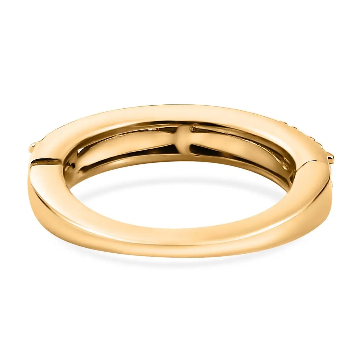 Moissanite Half Eternity Band Ring in Vermeil Yellow Gold Over Sterling Silver 0.90 ctw image number 5