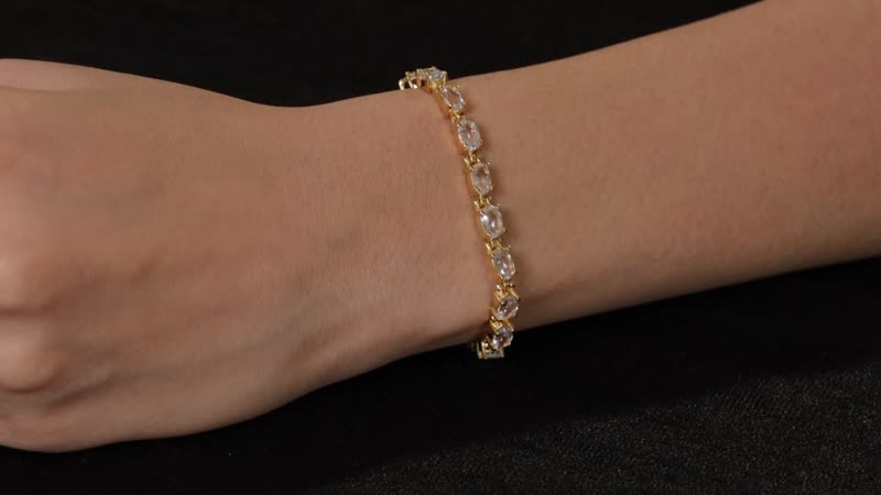 African Amethyst Bracelet in ION Plated YG Stainless Steel (7.25 In) 9.25 ctw
