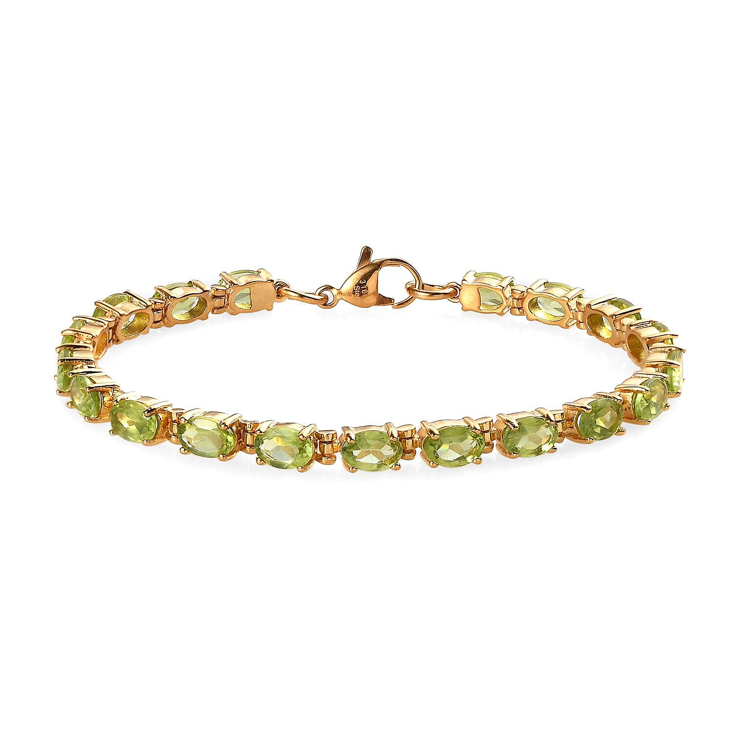 African Amethyst Bracelet in ION Plated YG Stainless Steel (7.25 In) 9.25 ctw