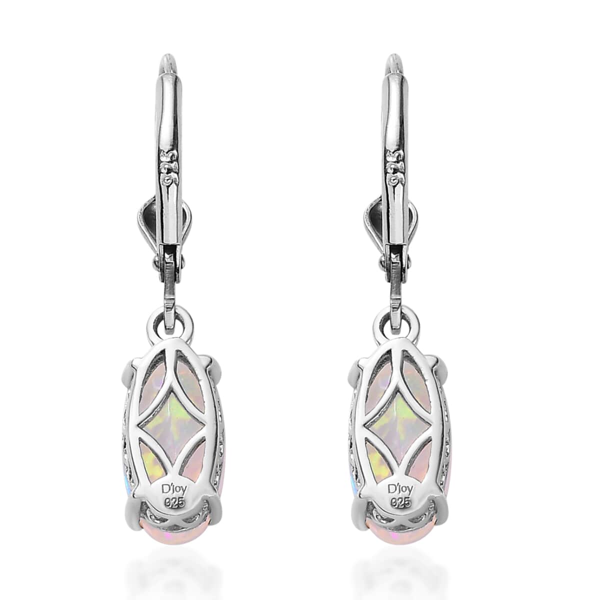 15 Oct TLV AAA Ethiopian Welo Opal Lever Back Earrings in Platinum Over Sterling Silver 2.65 ctw image number 5