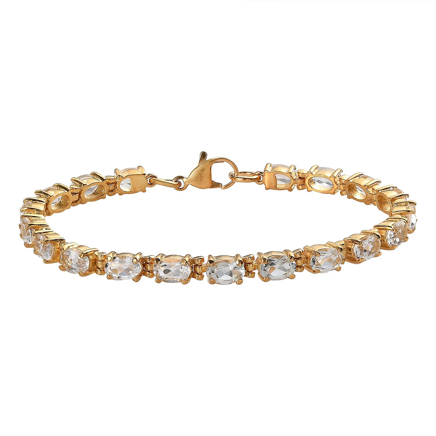 African Amethyst Bracelet in ION Plated YG Stainless Steel (7.25 In) 9.25 ctw