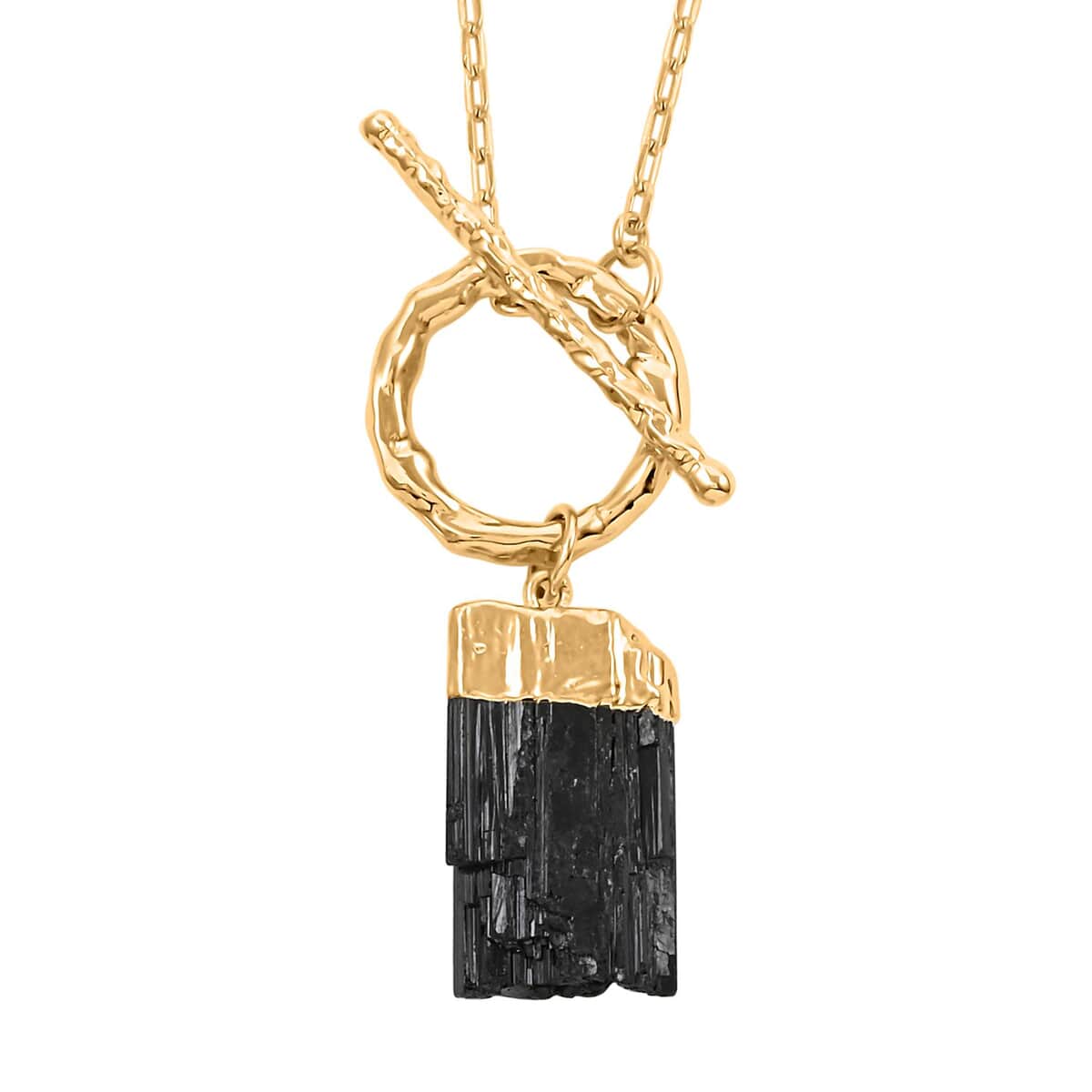 Tourmaline Point Necklace 34 Inches in Goldtone  37.50 ctw image number 0