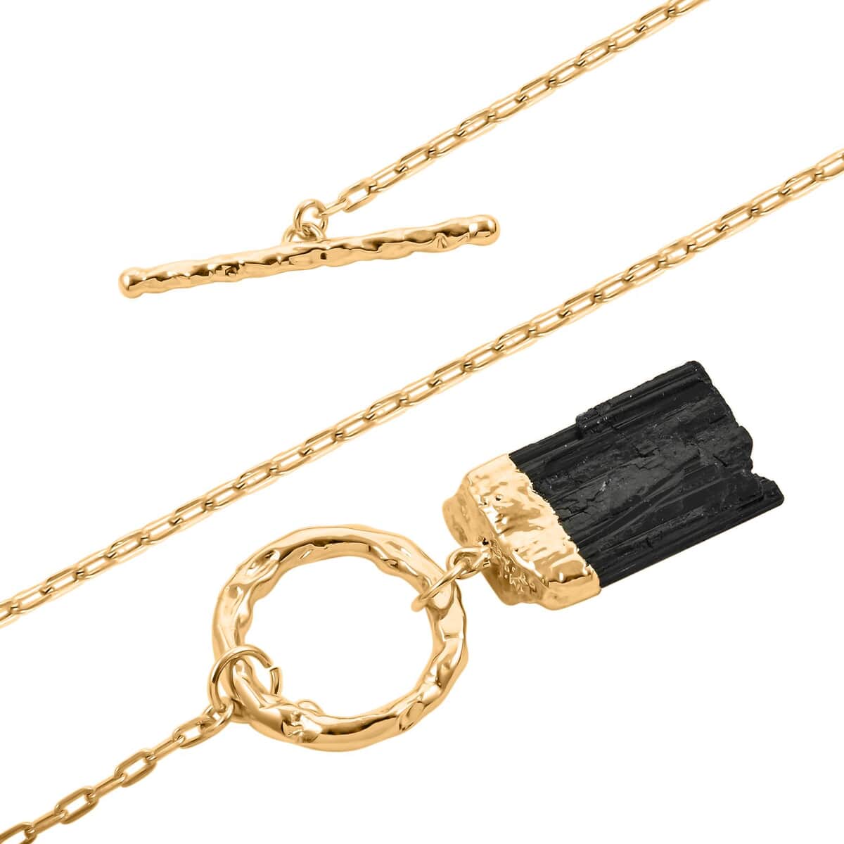 Tourmaline Point Necklace 34 Inches in Goldtone  37.50 ctw image number 2