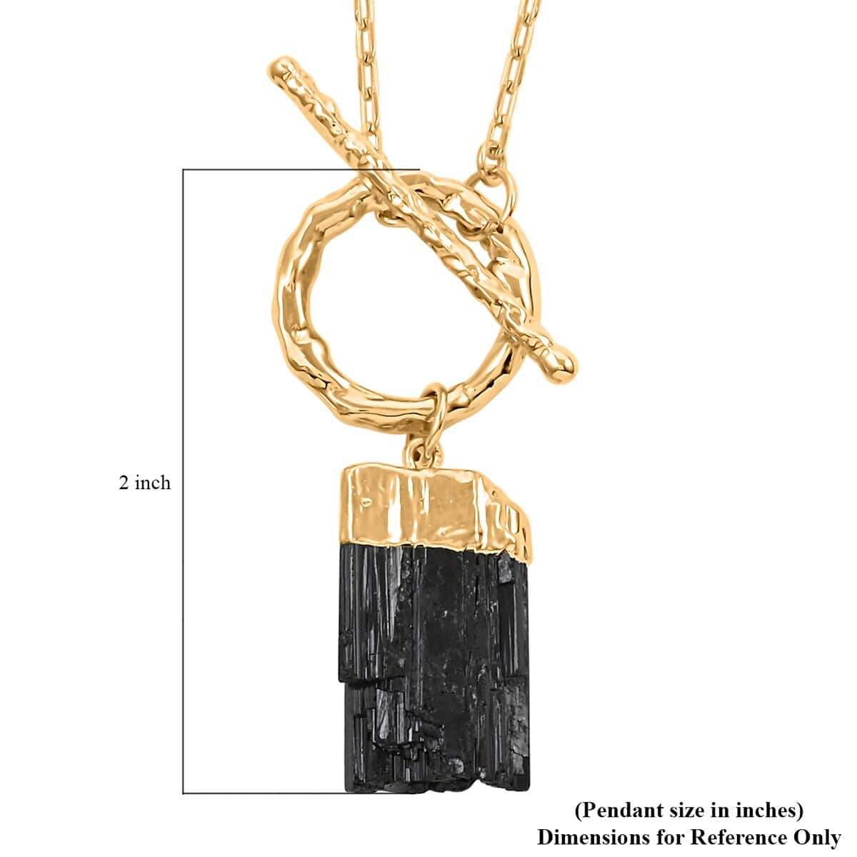 Tourmaline Point Necklace 34 Inches in Goldtone  37.50 ctw image number 3